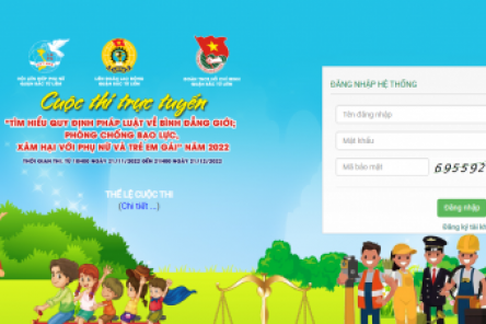 Quận Bắc Từ Liêm tổ chức Cuộc thi trực tuyến “Tìm hiểu quy định pháp luật về Bình đẳng giới; phòng chống bạo lực, xâm hại phụ nữ và trẻ em gái” năm 2022