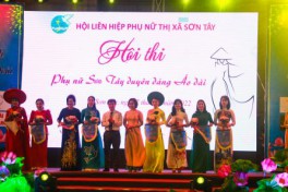 Phụ nữ Sơn Tây duyên dáng áo dài