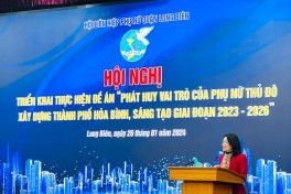Hội LHPN Long Biên (Hà Nội) : Phát huy vai trò phụ nữ Thủ đô xây dựng thành phố hòa bình, sáng tạo