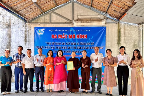 Quận Cầu Giấy: Ra mắt mô hình “Di tích lịch sử kiểu mẫu” tại chùa Thánh Chúa