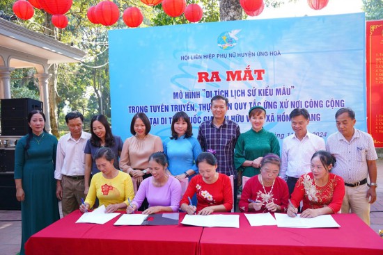 Ứng Hòa: Tích cực thực hiện mô hình Phụ nữ tham gia xây dựng di tích lịch sử kiểu mẫu