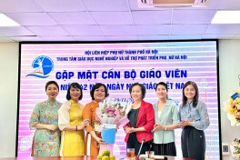 Trung tâm Giáo dục nghề nghiệp và Hỗ trợ phát triển phụ nữ Hà Nội kỷ niệm 38 năm ngày thành lập