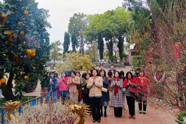 Lãnh đạo Hội LHPN các cấp dâng hương tại Khu di tích Đền thờ Nguyên Phi Ỷ Lan