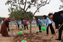 Chủ tịch Hội LHPN Hà Nội Lê Kim Anh dự phát động Tết trồng cây tại quận Long Biên