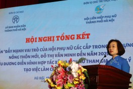 Hội LHPN Hà Nội tổng kết đề án xây dựng nông thôn mới, đô thị văn minh - biểu dương hợp tác xã do phụ nữ quản lý