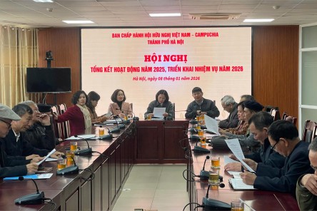 Hội Hữu nghị Việt Nam – Campuchia TP Hà Nội tổng kết công tác năm 2025, triển khai nhiệm vụ năm 2026
