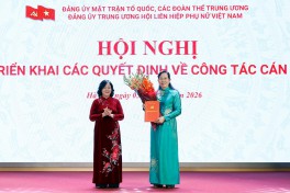 Bà Lê Thị Thủy giữ chức Bí thư Đảng ủy Trung ương Hội Liên hiệp phụ nữ Việt Nam