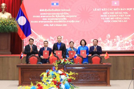 Hội LHPN Thủ đô Hà Nội và Hội LHPN Thủ đô Viêng Chăn ký kết Biên bản Ghi nhớ hợp tác giai đoạn 2026 - 2030