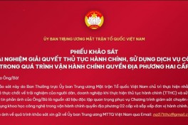 MTTQ Việt Nam khảo sát việc giải quyết thủ tục hành chính, sử dụng dịch vụ công