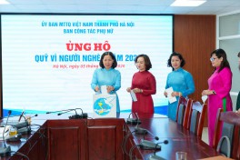 Ban Công tác phụ nữ Thành phố - Hội LHPN Hà Nội hưởng ứng Tháng cao điểm “Vì người nghèo” và an sinh xã hội năm 2026